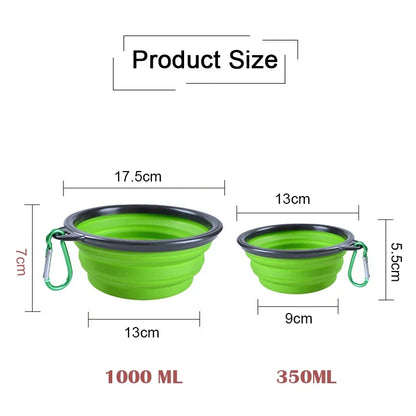 Folding Portable Silicone Dog Bowl