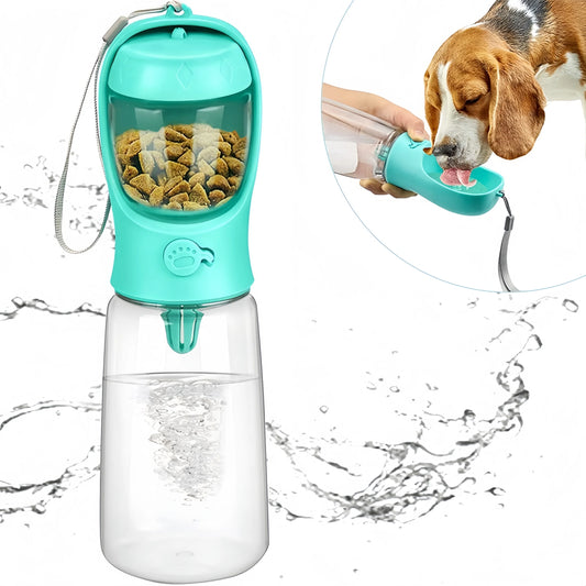 Portable Pet Water Cup Bottle With Food Dispenser