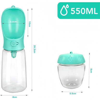 Portable Pet Water Cup Bottle With Food Dispenser